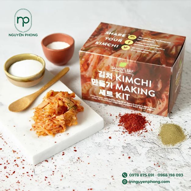 mẫu hộp giấy giúp bảo quản kim chi